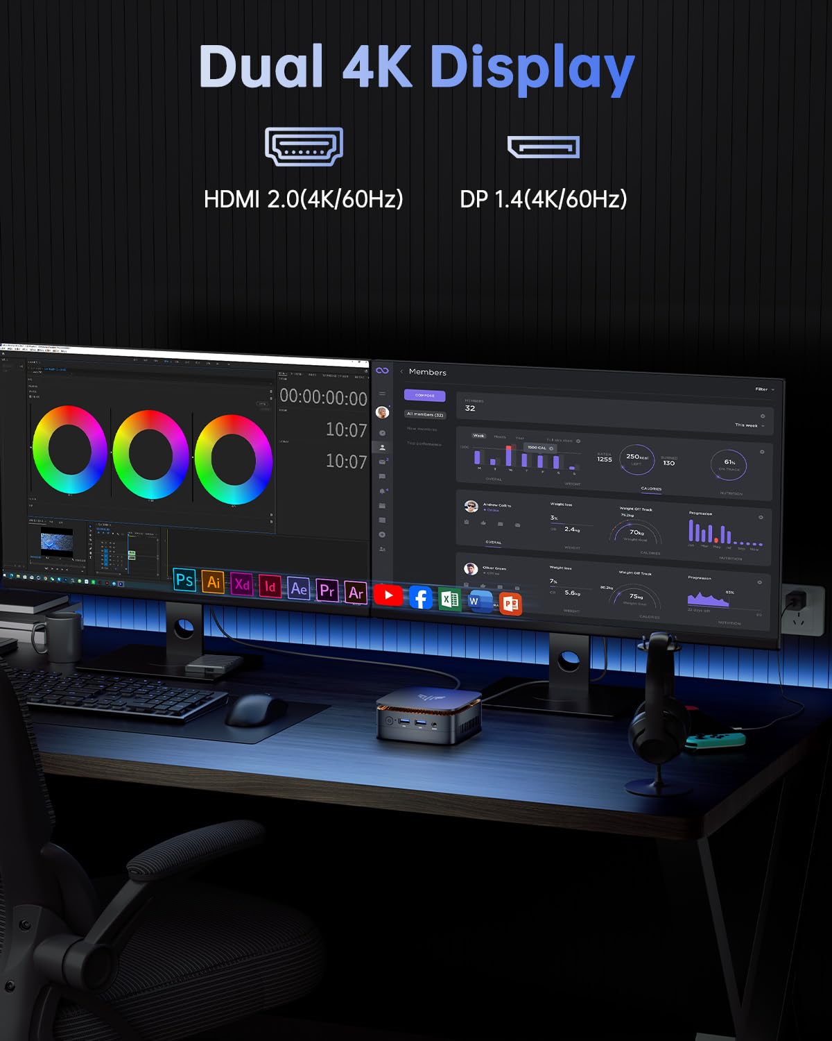 Amazon.co.jp: KAMRUI Essenx E1 Mini PC、小型コンピュータツイン